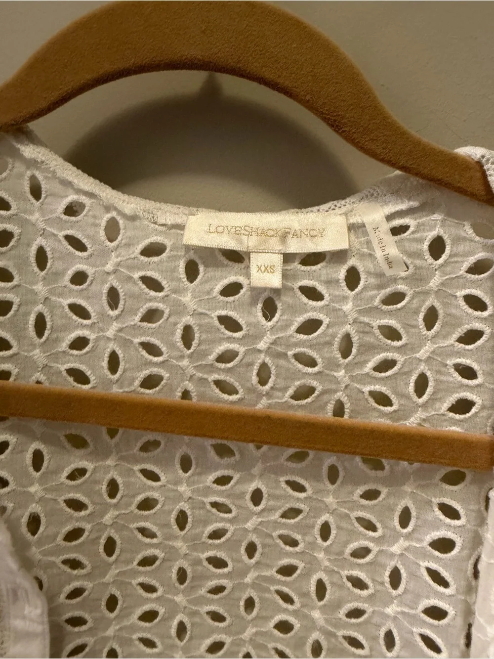 Hawthorn Cotton Eyelet Blouse love shank fancy cardigan - Picture 2 of 7